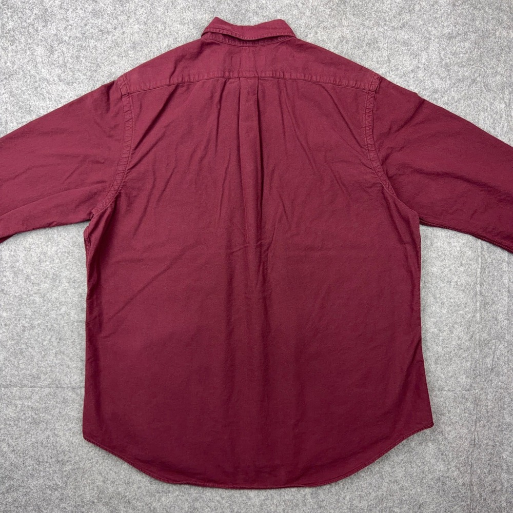 Ralph Lauren Shirt Mens XL Maroon Red Long Sleeve Pony Logo Button Down Cotton - Picture 7 of 11